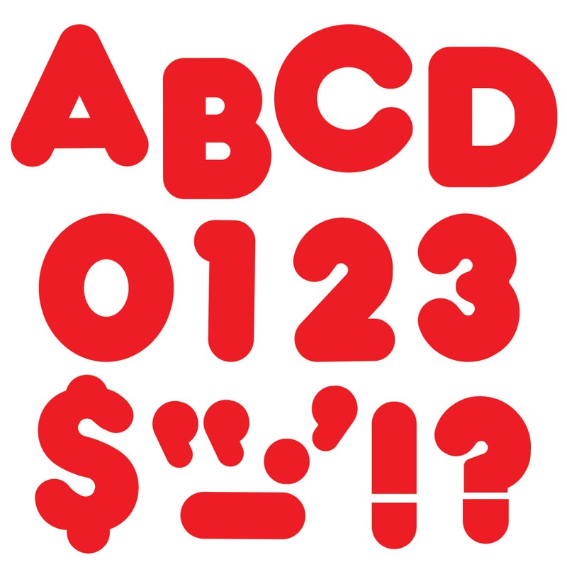 Trend Enterprises Red 4-Inch Casual Uppercase Ready LettersÂ® - Image 1